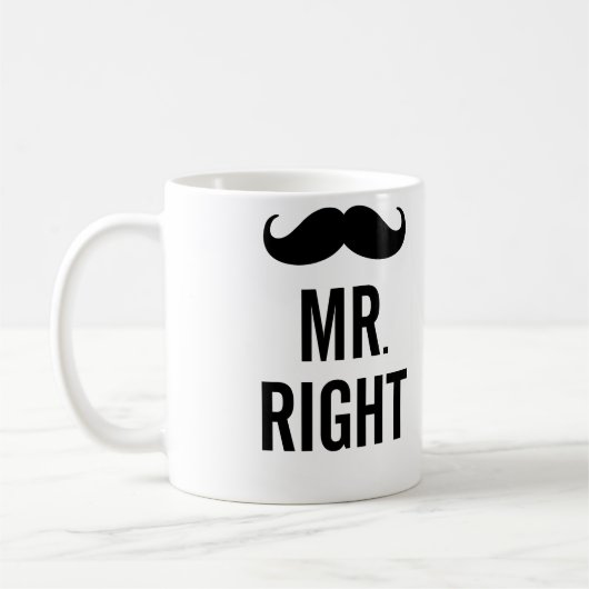 氏Right Mustache Mug コーヒーマグカップ (左)