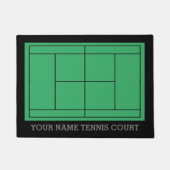 民カスタム間テニスコート歓迎おもしろいドアマット ドアマット (正面)