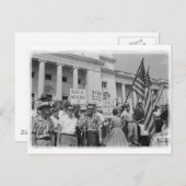 民ストップ権運動の抗議運動を混ぜるレース ポストカード (正面/裏面)