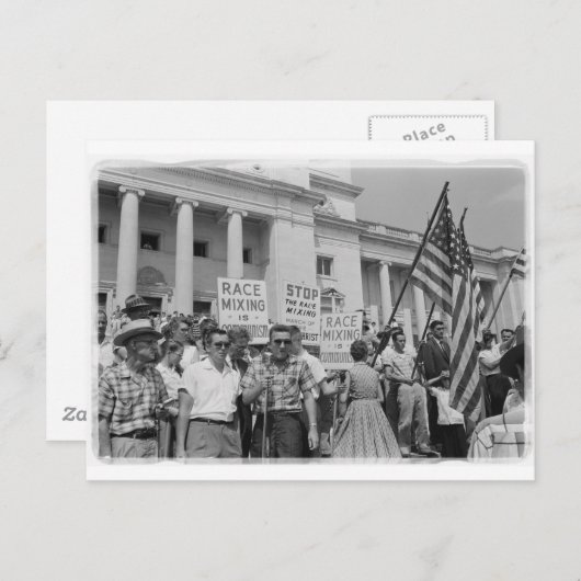 民ストップ権運動の抗議運動を混ぜるレース ポストカード (正面/裏面)