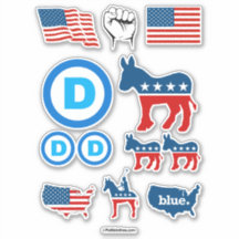 民主パーティーステッカーセット