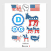 民主パーティーステッカーセット シール (シート)