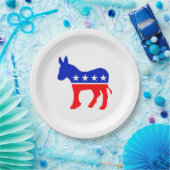 民主パーティー記号 ペーパープレート (パーティー)