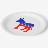 民主パーティー記号 ペーパープレート (アングル)