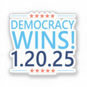 民主主義がカマラハリスに勝利1.20.25 シール (正面)