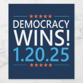 民主主義がカマラハリスに勝利1.20.25 ワインラベル (シングルラベル)