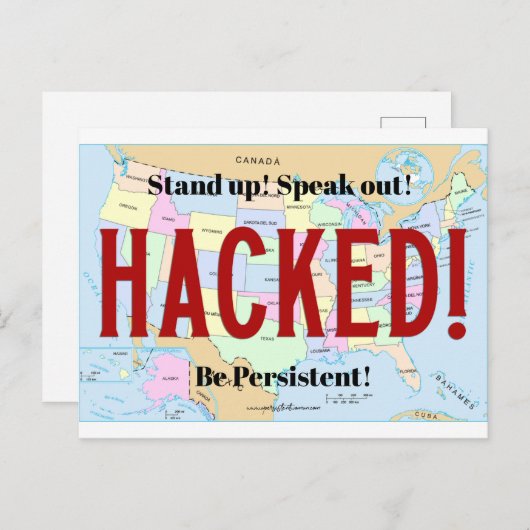 民主主義がハッキング！ |アクションの実行| |政治 ポストカード (正面/裏面)
