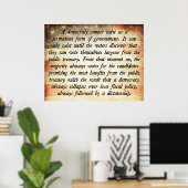 民主主義が存在できない引用文 ポスター (ホームオフィス)
