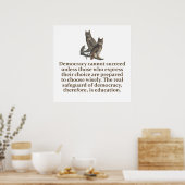 民主主義が成功できない – 教育引用文 ポスター (キッチン)