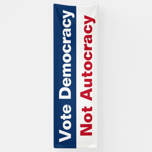 民主主義ではなく独裁的な投票 – アンチトランプ 横断幕 (縦)
