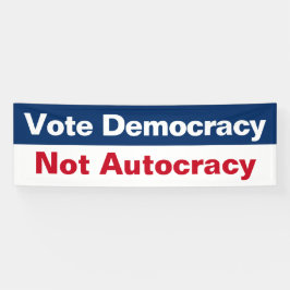 民主主義ではなく独裁的な投票 – アンチトランプ 横断幕