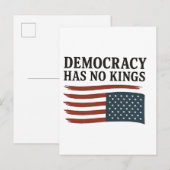 民主主義に王はいない 反トランプ USA インビテーションポストカード (正面/裏面)