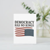 民主主義に王はなし 反トランプ USA インビテーションポストカード (スタンド正面)