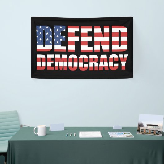 民主主義に賛成する議決権を擁護する 横断幕 (トレードショー)