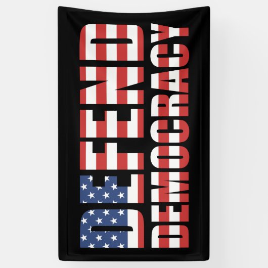 民主主義に賛成する議決権を擁護する 横断幕 (縦)