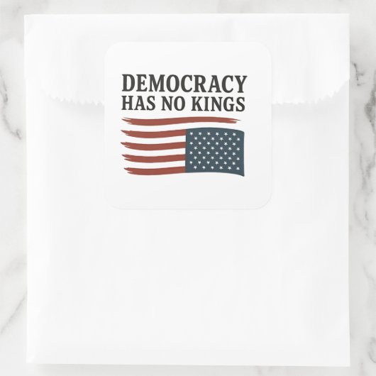 民主主義のキングアンチトランプUSA スクエアシール (バッグ)