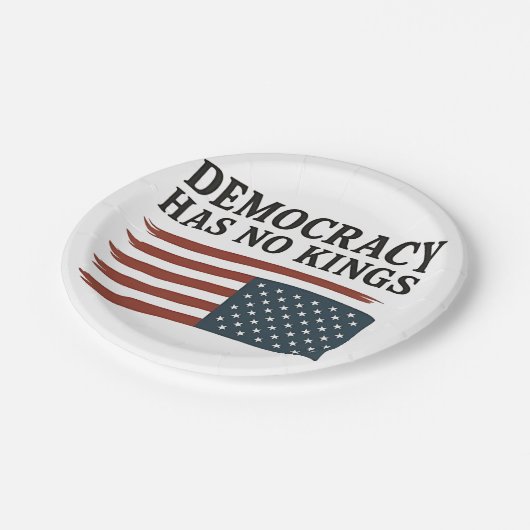 民主主義のキングアンチトランプUSA ペーパープレート (アングル)