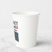 民主主義のキングアンチトランプUSA 紙コップ (左)