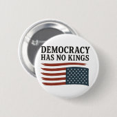 民主主義のキングアンチトランプUSA 缶バッジ (正面&裏面)