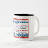 民主主義のフォーラムのエクササイズ ツートーンマグカップ (正面右)