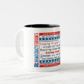 民主主義のフォーラムのエクササイズ ツートーンマグカップ (正面左)