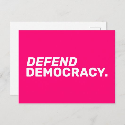 民主主義の女性の権利を擁護する選択ホットピンク ポストカード (正面/裏面)