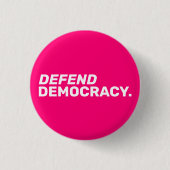 民主主義の女性の権利を擁護する選択ホットピンク 缶バッジ (正面)