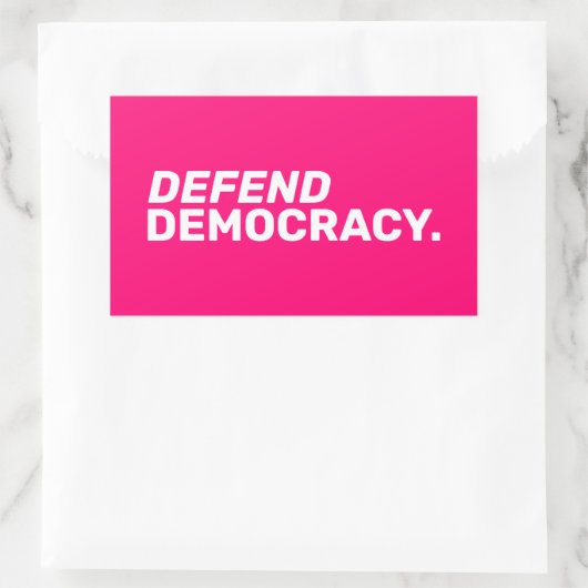 民主主義の女性の権利を擁護する選択ホットピンク 長方形シール (バッグ)