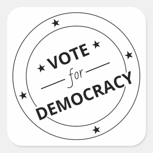 民主主義の投票 スクエアシール (正面)