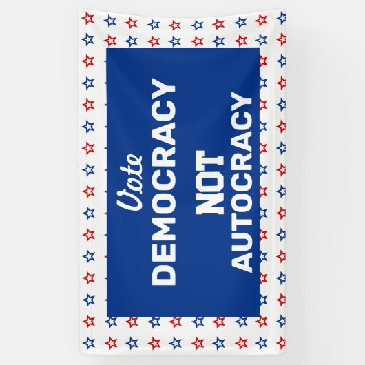民主主義の投票 横断幕 (縦)