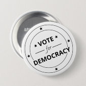 民主主義の投票 缶バッジ (正面&裏面)
