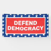 民主主義の抗議バナーを守る 横断幕 (横)