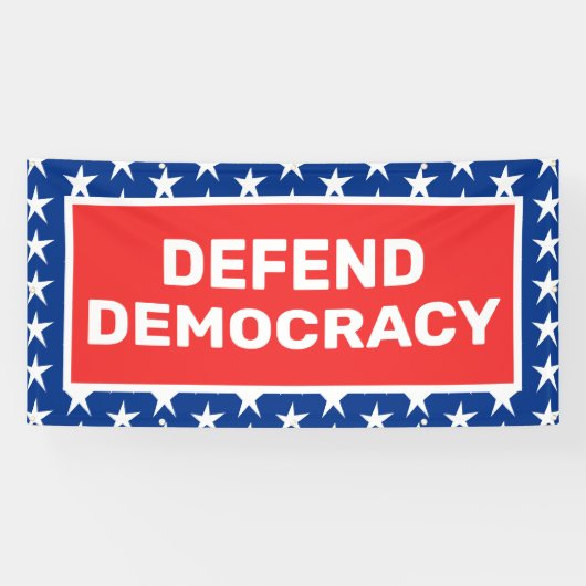民主主義の抗議バナーを守る 横断幕 (横)