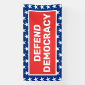 民主主義の抗議バナーを守る 横断幕 (縦)