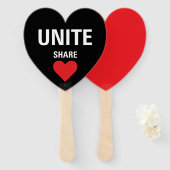 民主主義の政治的抗議を団結させる ハンドファン (正面&裏面)