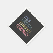 民主主義の良い日保護だ スタンダードカクテルナプキン (角)