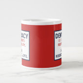 民主主義の話責任アップ登録票 ジャンボコーヒーマグカップ (正面)