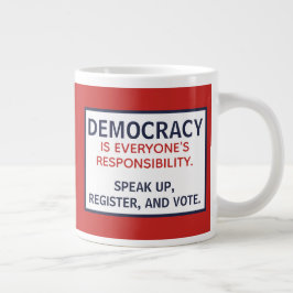 民主主義の話責任アップ登録票 ジャンボコーヒーマグカップ