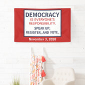 民主主義の話責任アップ登録票 横断幕 (インサイチュ)