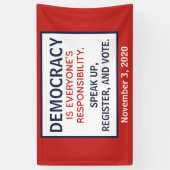 民主主義の話責任アップ登録票 横断幕 (縦)