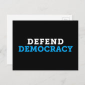 民主主義の黒い郵便はがきを守って下さい ポストカード (正面/裏面)