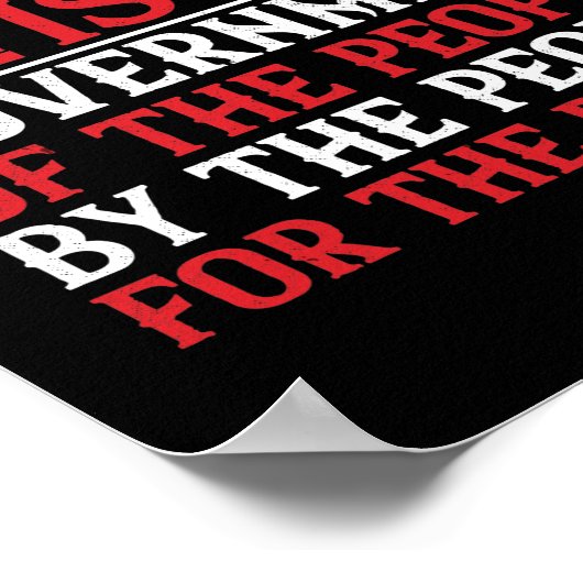 民主主義は国民の政府であり、 ポスター (角)