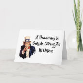 民主主義は有権者と同じくらい強い カード (正面)