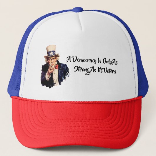 民主主義は有権者と同じくらい強い キャップ (正面)