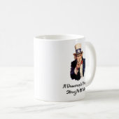 民主主義は有権者と同じくらい強い コーヒーマグカップ (正面右)