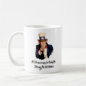 民主主義は有権者と同じくらい強い コーヒーマグカップ (左)