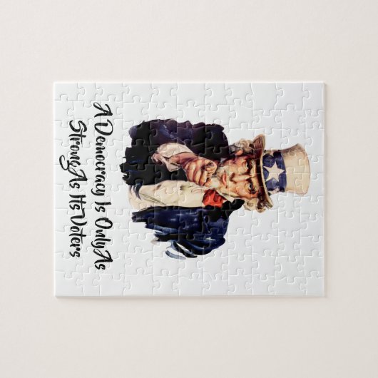 民主主義は有権者と同じくらい強い ジグソーパズル (横)