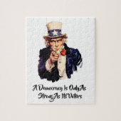 民主主義は有権者と同じくらい強い ジグソーパズル (縦)