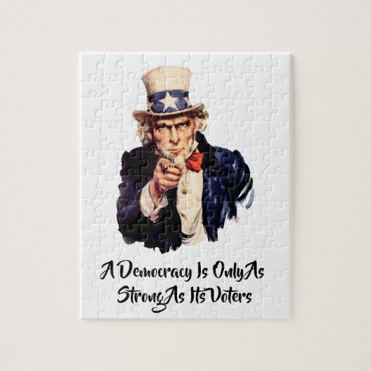 民主主義は有権者と同じくらい強い ジグソーパズル (縦)