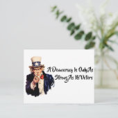 民主主義は有権者と同じくらい強い ポストカード (スタンド正面)